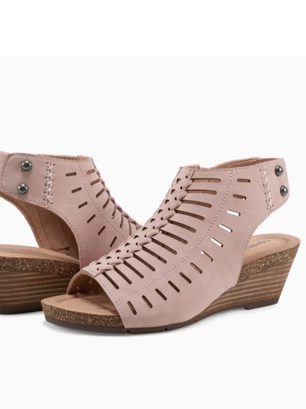 Earth pink wedge sandals - Picture 14 of 14